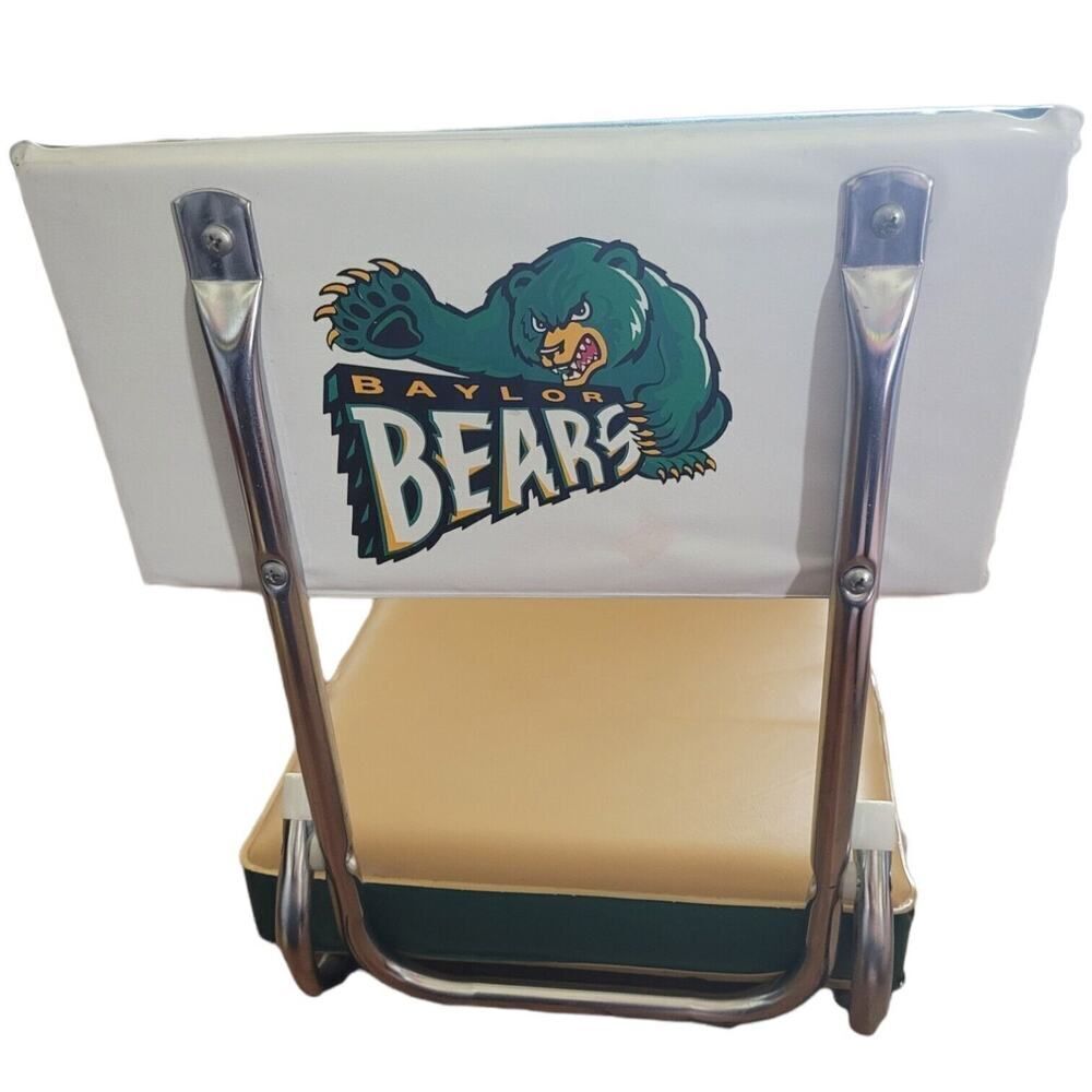 VTG Baylor Bears Football Folding Stadium Chair Seat Cushion Green Beige